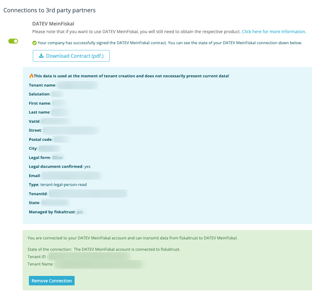 Best case scenario: connection was successful preview