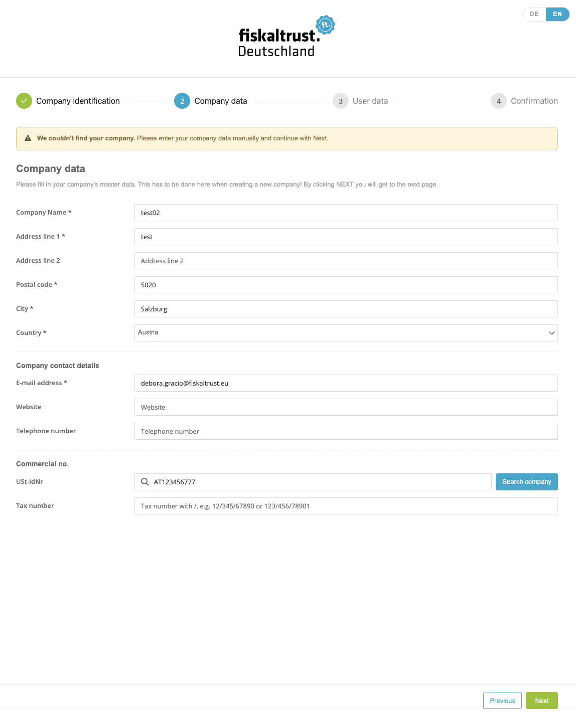 Company data