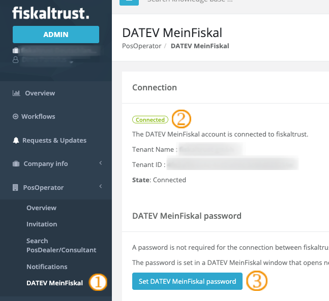 DATEV MeinFiskal onboarding status